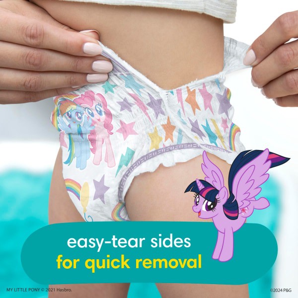 slide 11 of 29, Pampers Easy Up 4T5T Giant Girl, 86 ct