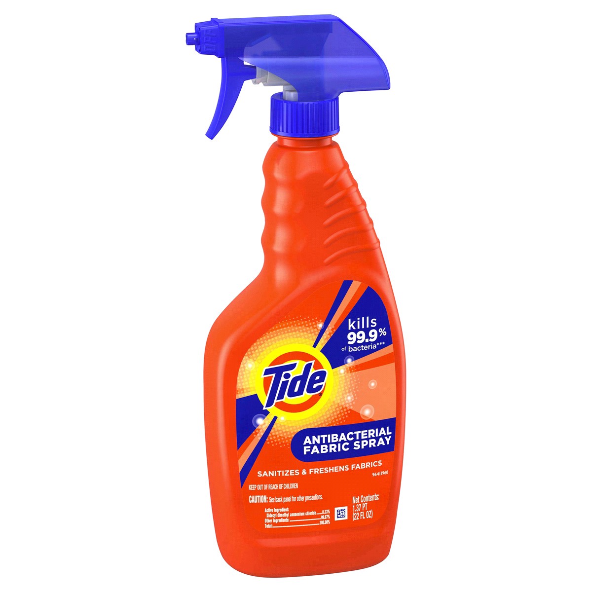 slide 4 of 5, Tide Antibacterial Fabric Spray, 22 fl oz, 1.37 pt