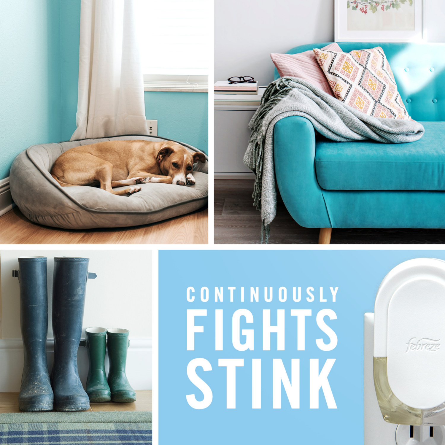 slide 7 of 8, Febreze Plug In Air Freshener, Odor-Fighting Scented Oil Warmer Device, 1 Count, 1 ct