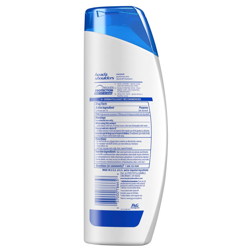 slide 2 of 2, Head & Shoulders Coconut Daily-Use Anti-Dandruff Paraben Free Shampoo, 13.5 fl oz, 13.5 fl oz