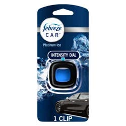 Febreze Car Air Freshener, Odor-Fighting Automotive Vent Clip, Platinum Ice Scent, 1 Count