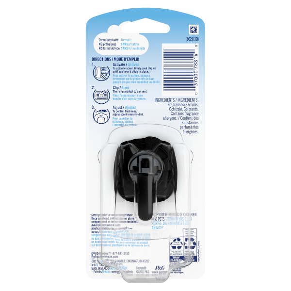 slide 23 of 29, Febreze Car Air Freshener Vent Clip, Patinum Ice, 1 ct