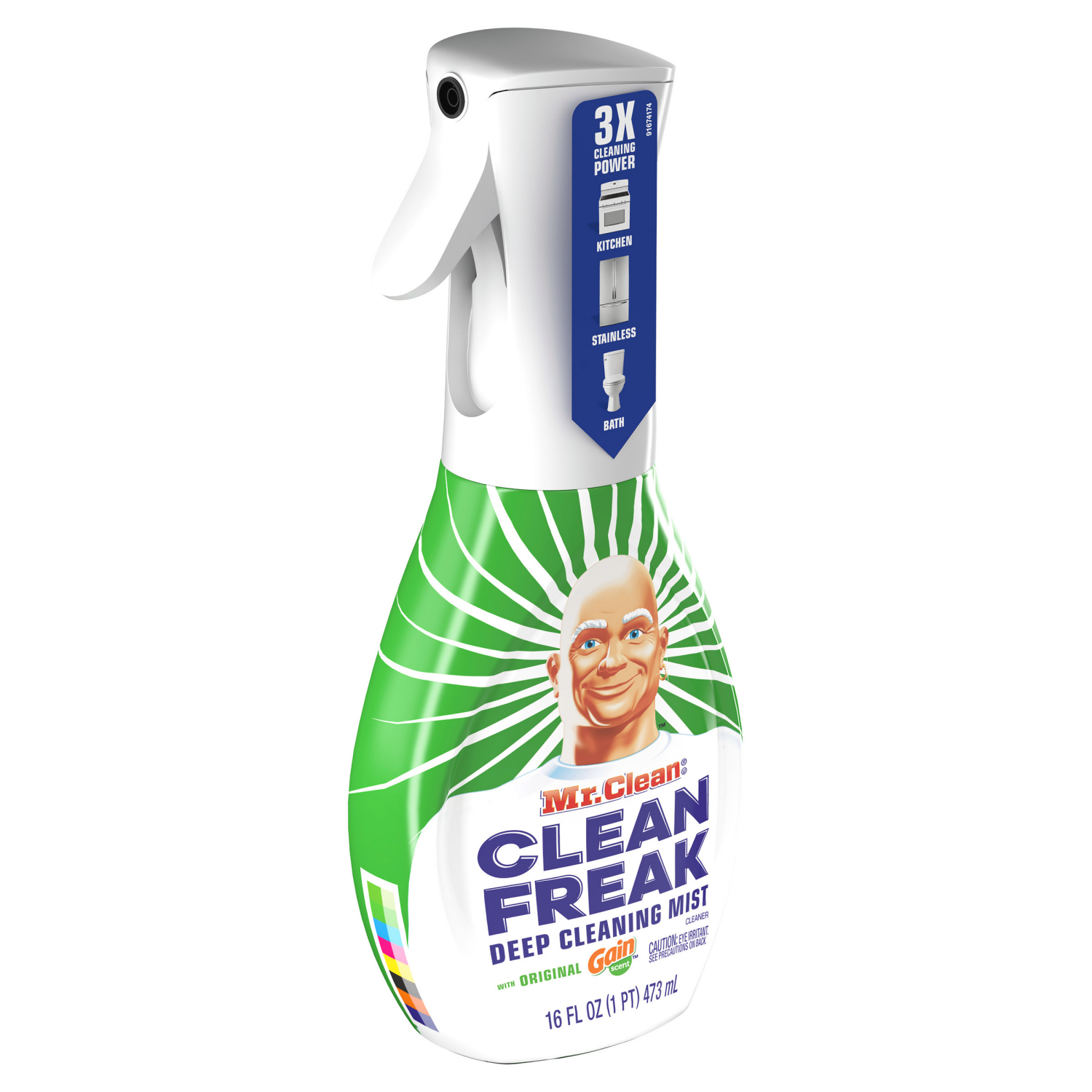 slide 4 of 5, Mr. Clean Clean Freak All Purpose Cleaner Spray, Multi-Surface Cleaning, Gain, Refill, 16oz, 16 fl oz