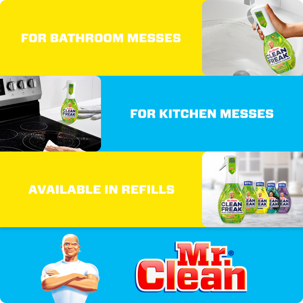 slide 18 of 29, Mr. Clean, Clean Freak Deep Cleaning Mist Multi-Surface Spray, Gain Original Scent Refill, 16 fl oz