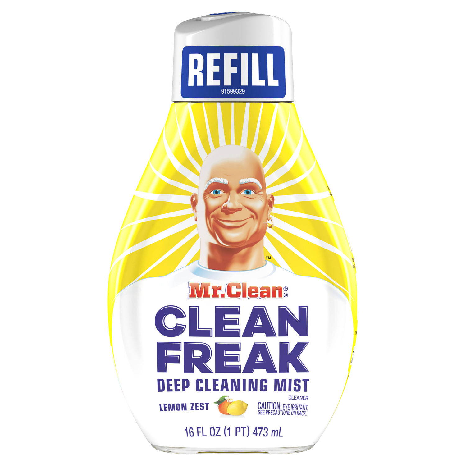 slide 1 of 5, Mr. Clean, Clean Freak Deep Cleaning Mist Multi-Surface Spray, Lemon Zest Scent Refill, 1 count, 16 fl oz, 16 fl oz