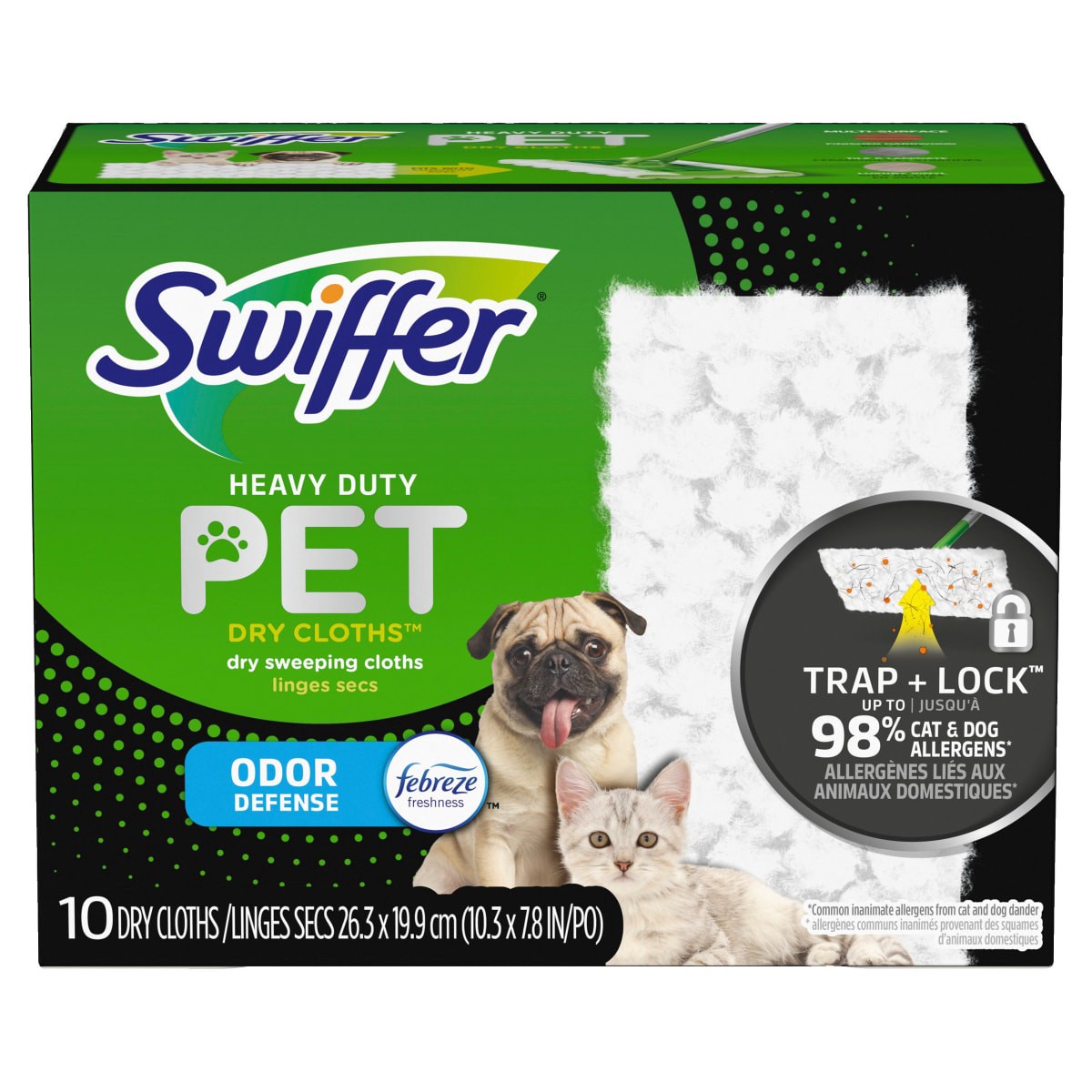 slide 1 of 29, Swiffer Pet Heavy Duty Dry Sweeping Cloths 10 ea, 10 ct