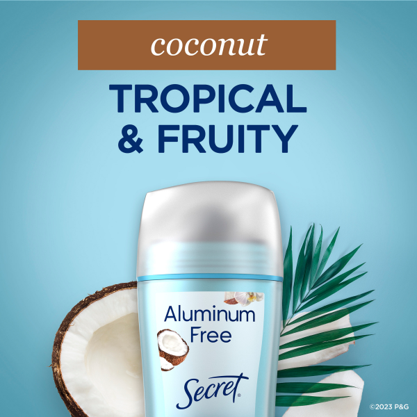 slide 28 of 29, Secret Aluminum Free Deodorant for Women, Coconut, 2.4 oz, 2.4 oz