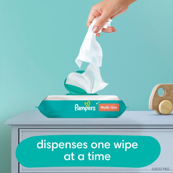 slide 2 of 29, Pampers Baby Wipes Multi-Use Fragrance Free 1X Pop-Top 56 Count, 56 ct