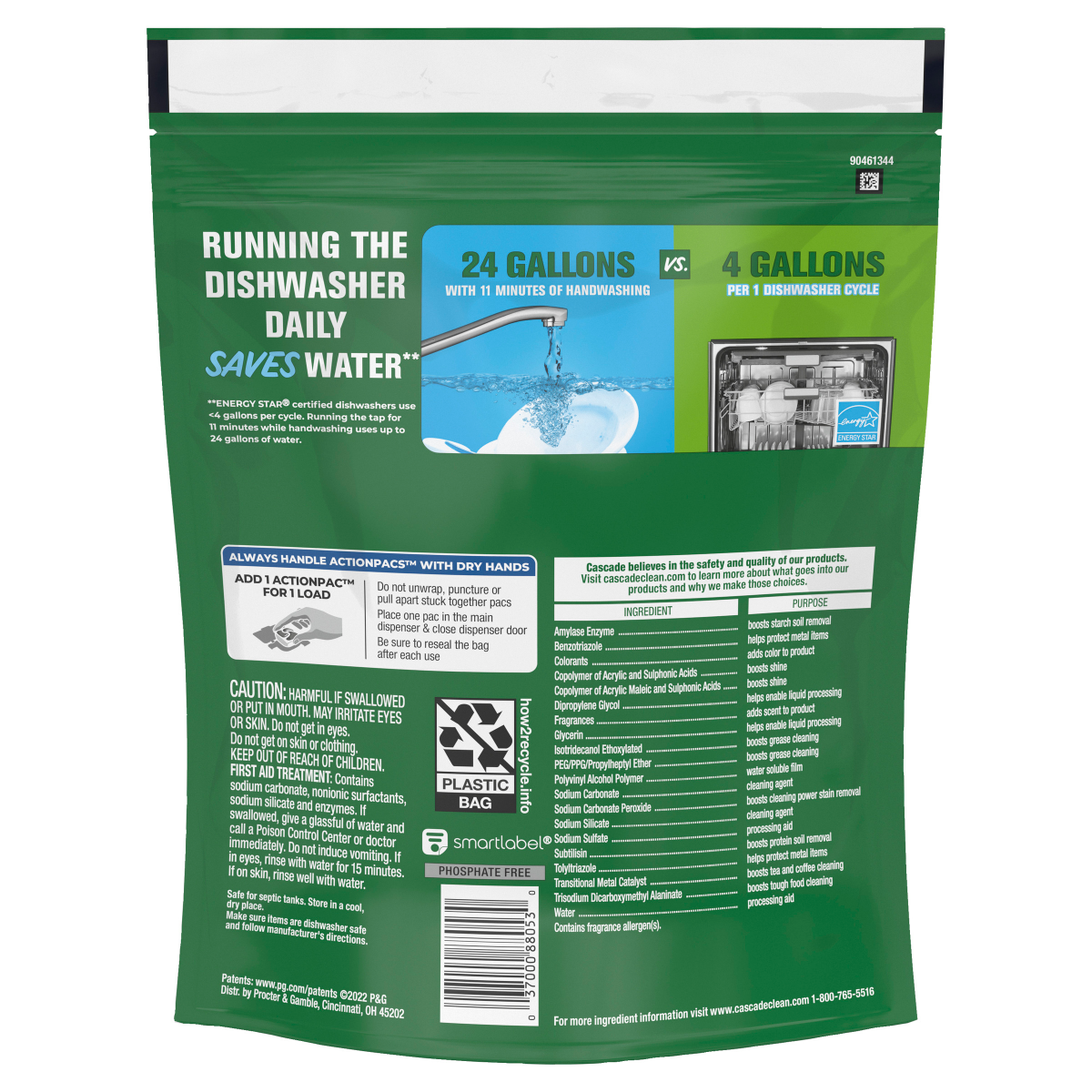 slide 16 of 29, Cascade Complete ActionPacs, Dishwasher Detergent Pods, Lemon, 27 Count, 27 ct