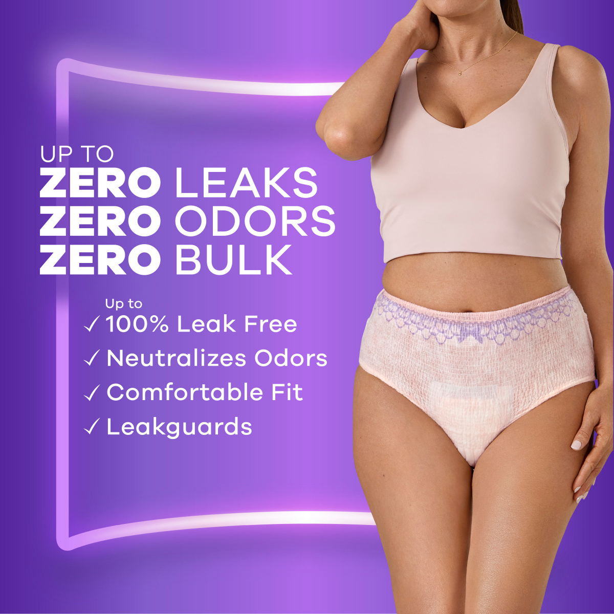 slide 7 of 8, Always Discreet Adult Incontinence Underwear for Women and Postpartum Underwear, L, Up to 100% Bladder Leak Protection, 17 CT, 17 ct