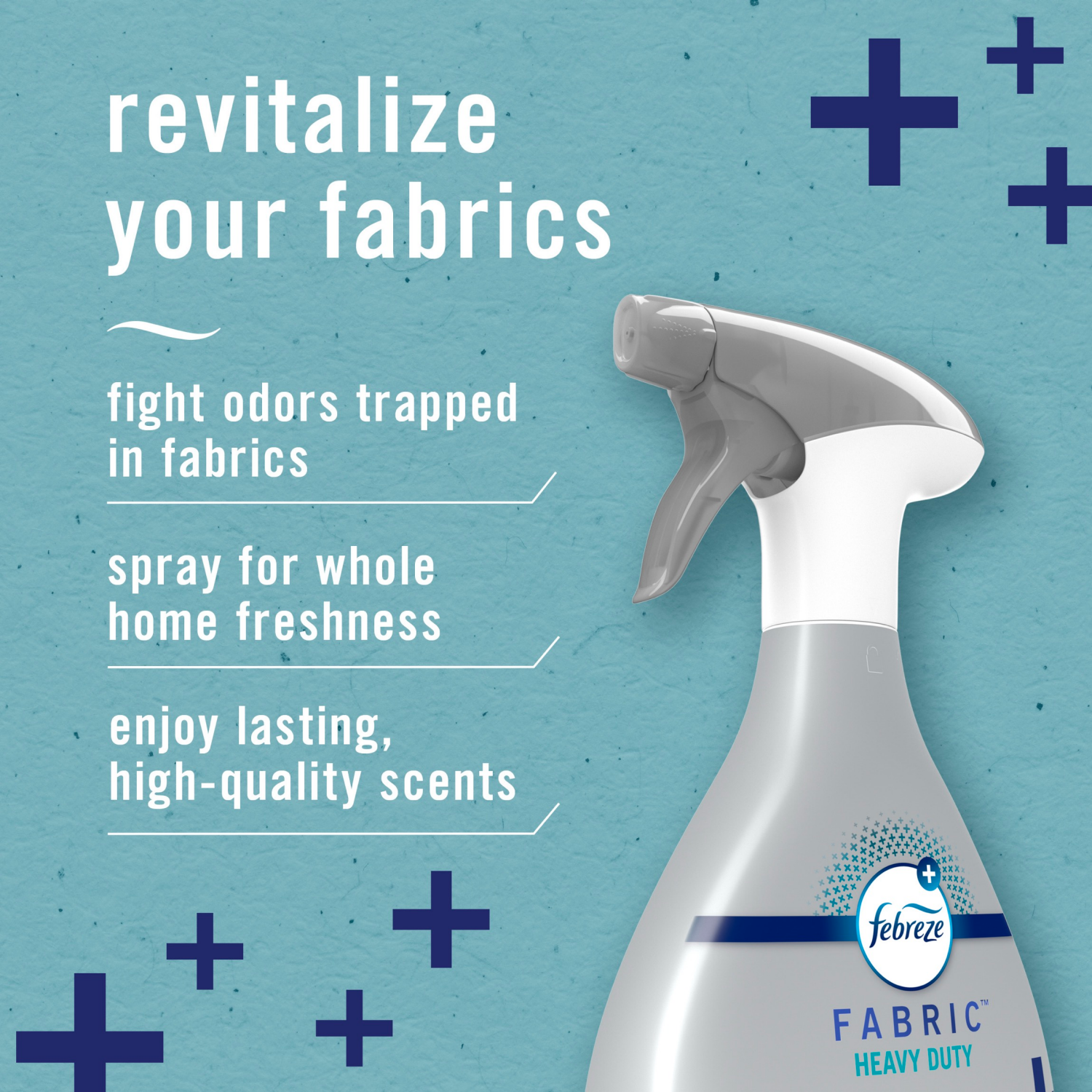 slide 4 of 5, Febreze Odor-Fighting Fabric Refresher, Heavy Duty Crisp Clean, 16.9oz, 1.05 pint