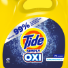 slide 10 of 21, Tide Simply + Oxi Liquid Laundry Detergent, Refreshing Breeze, 74 loads, 115 oz