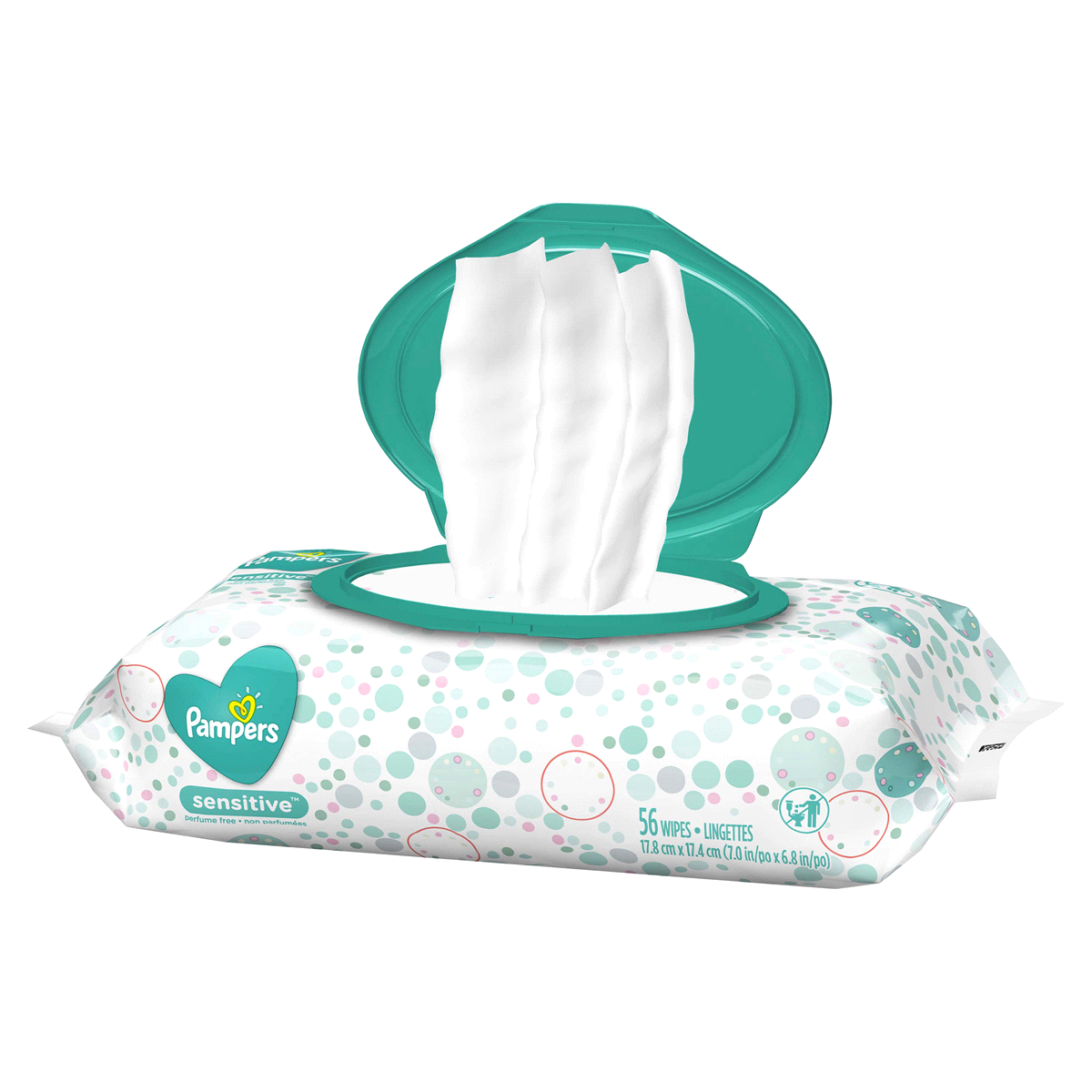 slide 3 of 3, Pampers Wipes 56 ea, 56 ct