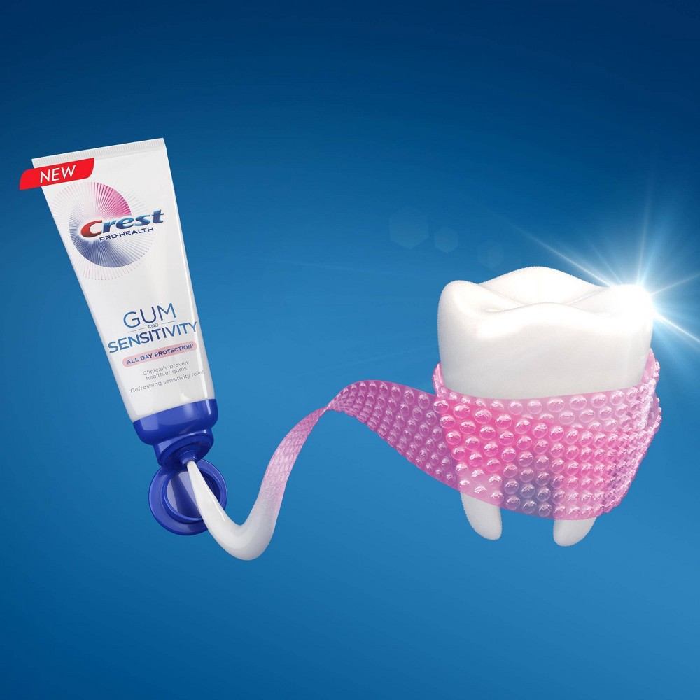 slide 7 of 8, Crest Sensitive & Gum All Day Protection Anticavity Fluoride Toothpaste, 4.1 oz, 4.1 oz