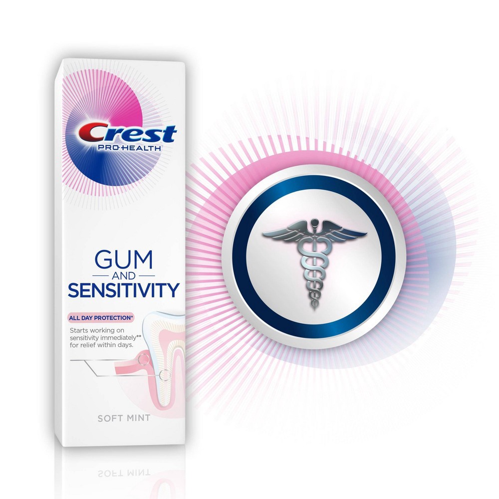 slide 8 of 8, Crest Sensitive & Gum All Day Protection Anticavity Fluoride Toothpaste, 4.1 oz, 4.1 oz