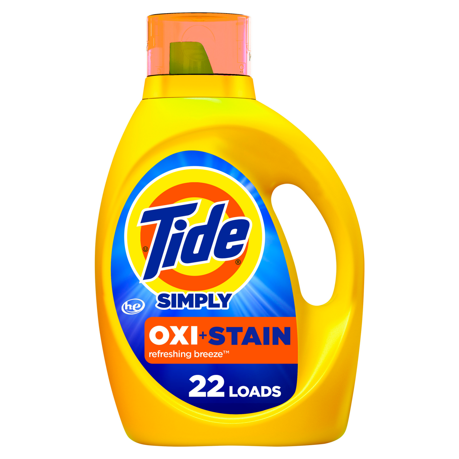 slide 1 of 5, Tide Simply Oxi Boost + Ultra Stain Release, 31 fl oz, 22 Loads, Tough on Stains, Whitens, Brightens, Refreshing Breeze Scent, 31 fl oz