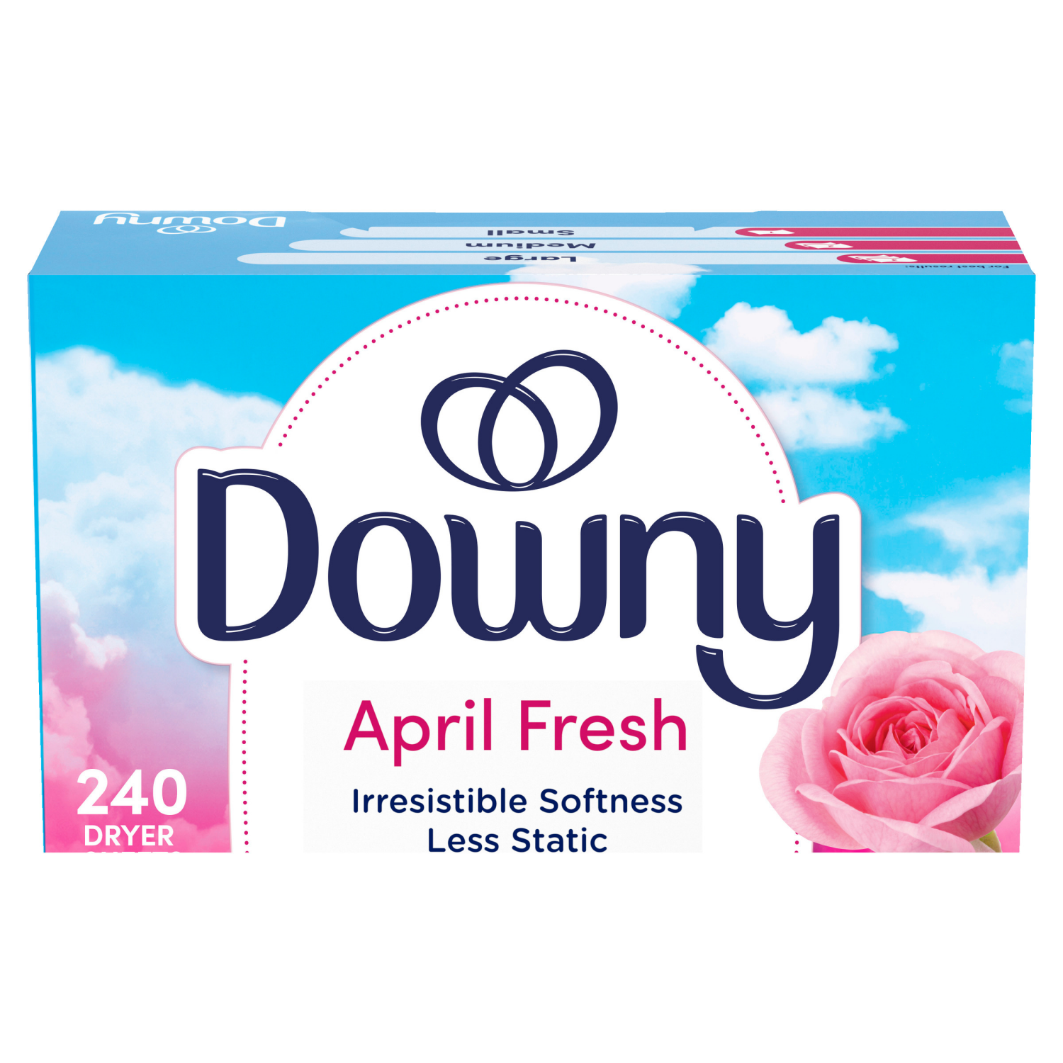slide 3 of 5, Downy Fabric Softener Dryer Sheets, April Fresh , 240 Count, 240 ct