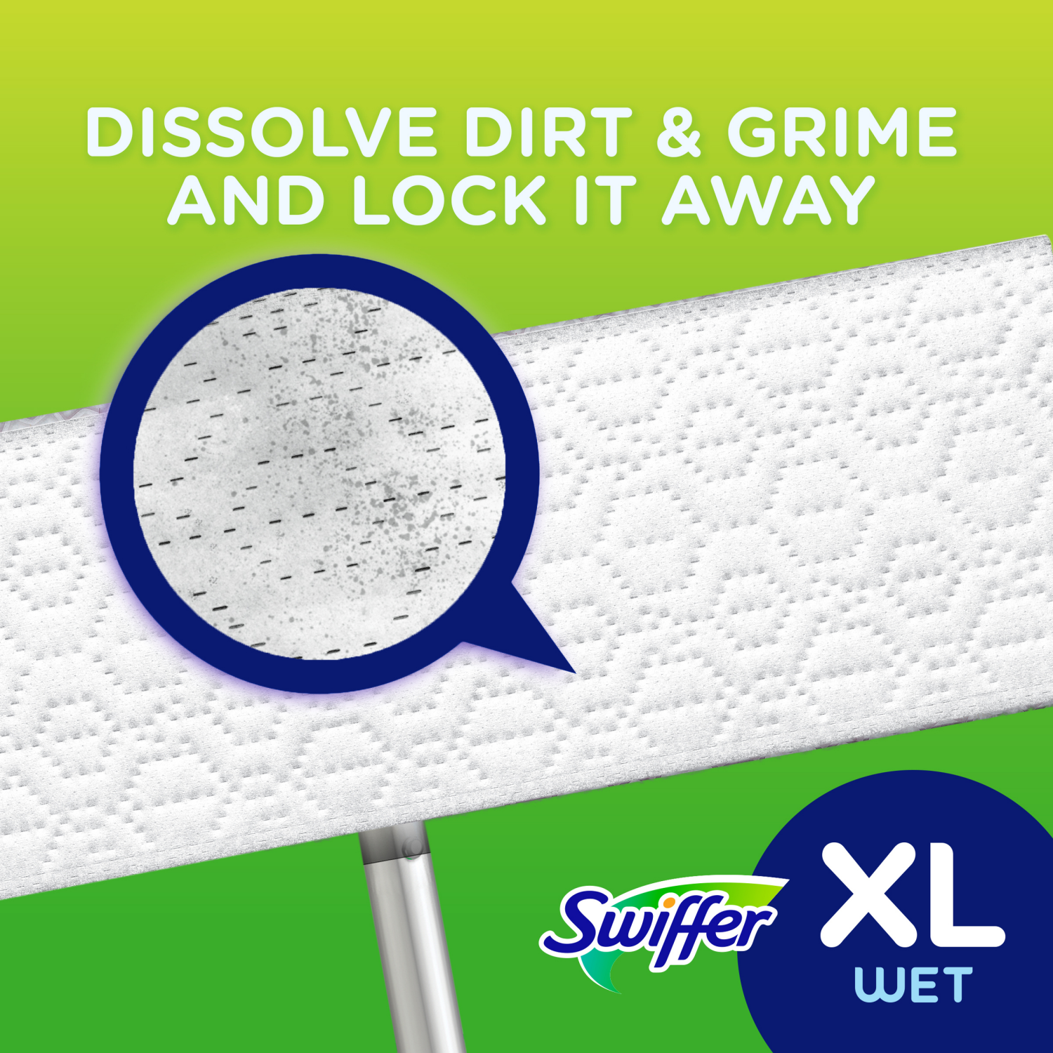 slide 2 of 8, Swiffer Sweeper Dry + Wet XL Sweeping Kit, 1 Sweeper, 8 Dry Cloths, 2 Wet Cloths, 1 ct