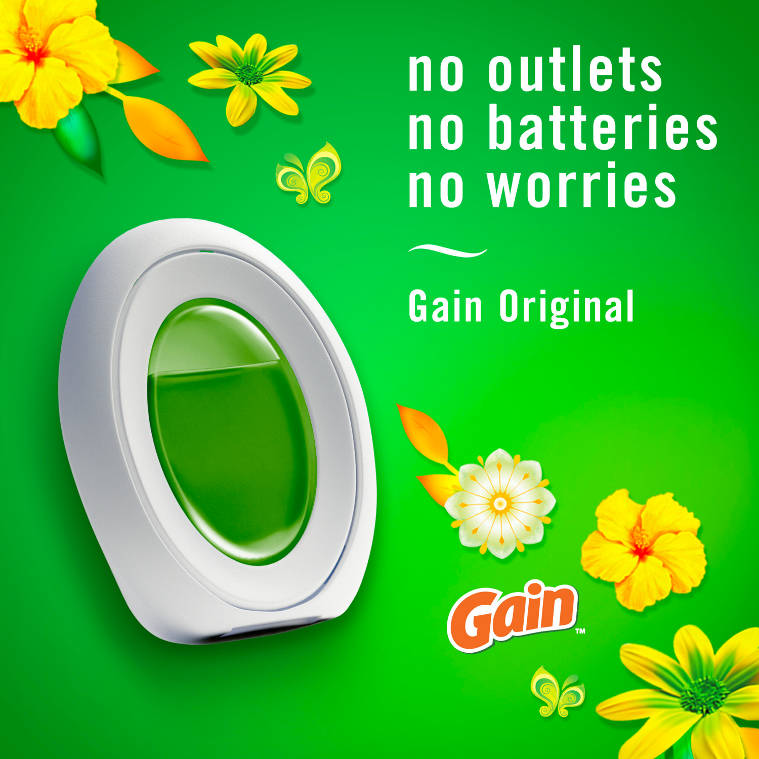 slide 4 of 8, Febreze Bathroom Air Freshener, Odor-Fighting, Gain Original Scent, 2 Count, 2 ct