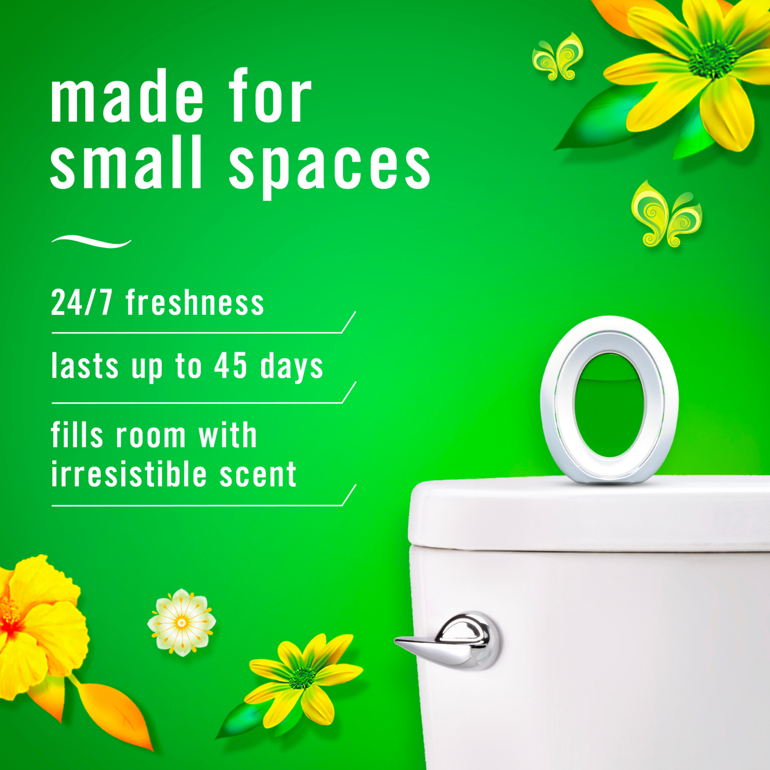 slide 6 of 8, Febreze Bathroom Air Freshener, Odor-Fighting, Gain Original Scent, 2 Count, 2 ct