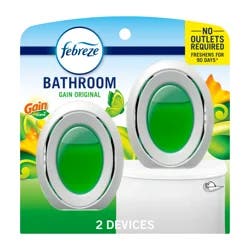 Febreze Bathroom Air Freshener, Odor-Fighting, Gain Original Scent, 2 Count