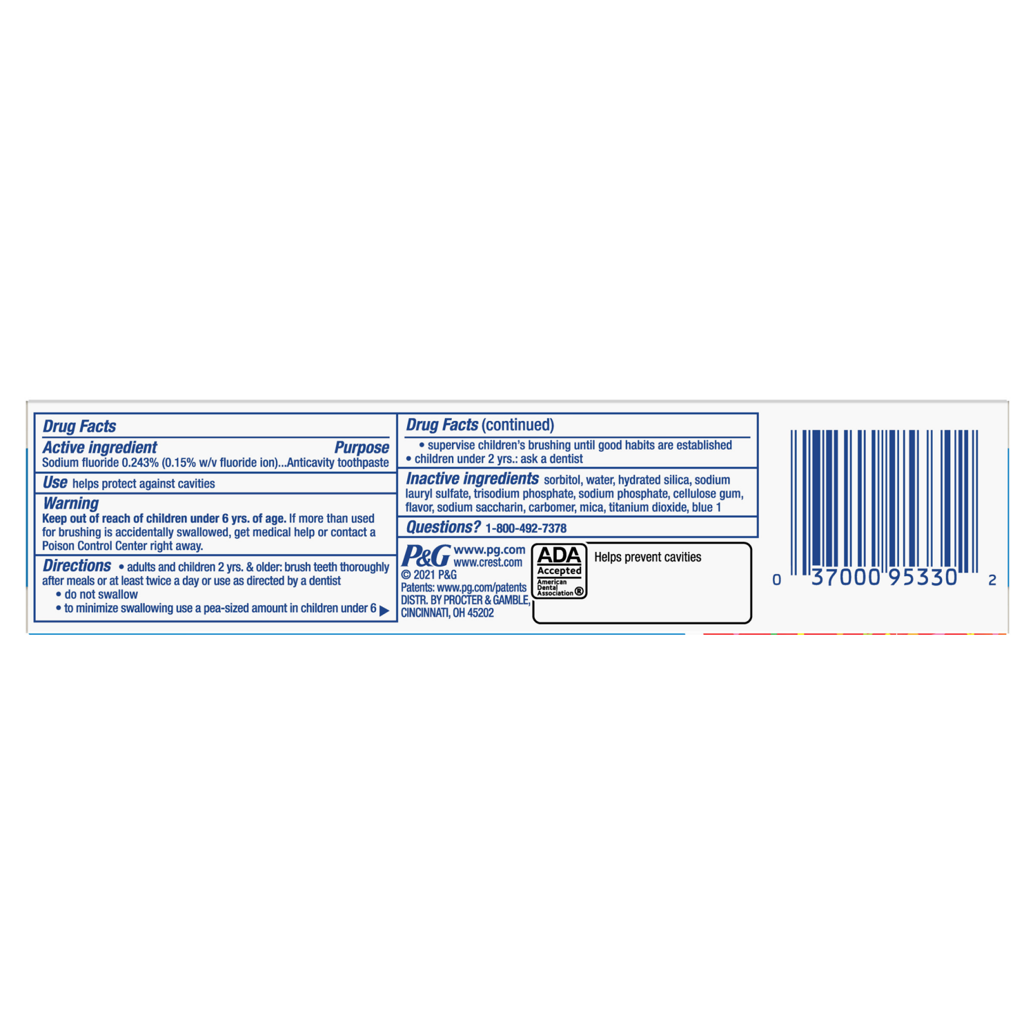 slide 3 of 8, Crest Kid's Cavity Protection Toothpaste - Sparkle Fun, 2.2 oz