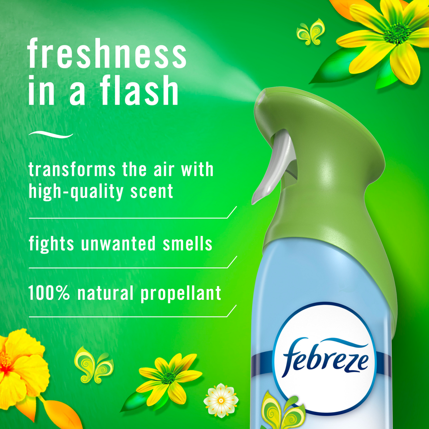 slide 6 of 8, Febreze Air Freshener Spray, Odor-Fighting Room Spray, Gain Original Scent, 8.8oz, 1 Count, 8.8 oz