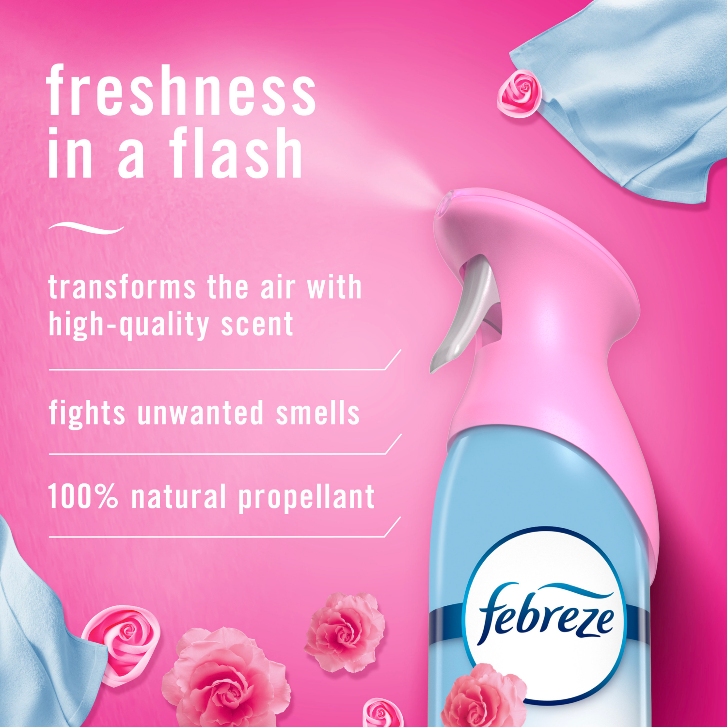slide 6 of 8, Febreze Air Freshener Spray, Odor-Fighting Room Spray, Downy April Fresh Scent, 8.8oz, 1 Count, 8.8 oz