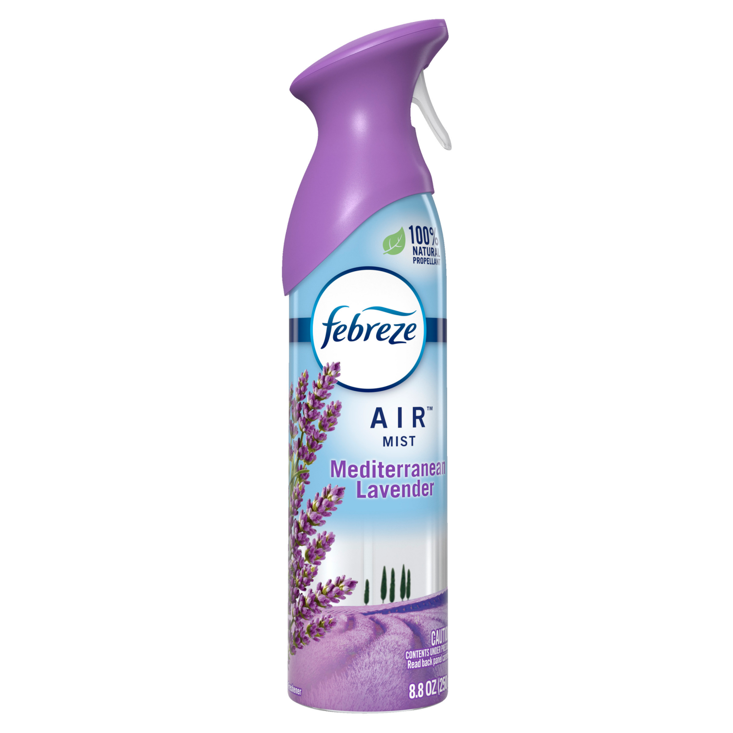 slide 2 of 7, Febreze Air Freshener Spray, Odor-Fighting Room Spray, Mediterranean Lavender Scent, 8.8oz, 1 Count, 8.8 oz