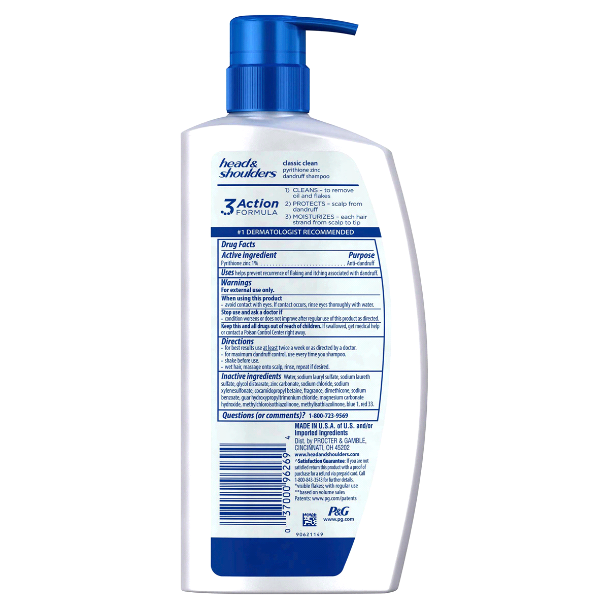 slide 3 of 3, Head & Shoulders Anti-Dandruff Treatment, Classic Clean for Daily Use, Paraben-Free 2-in-1 Shampoo and Conditioner - 28.2 fl oz, 32.1 fl oz