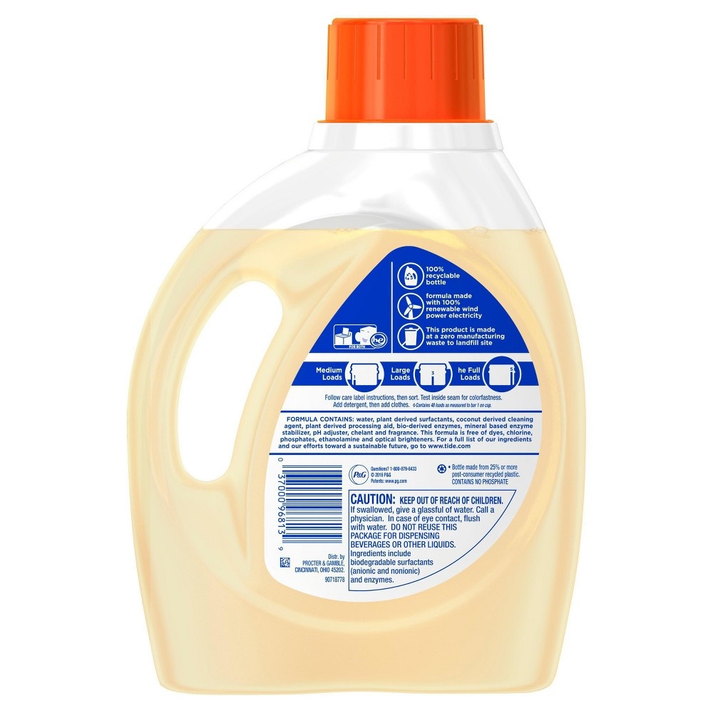 slide 4 of 4, Tide Purclean Honey Lavender Hec Liquid Laundry Detergent, 75 fl oz