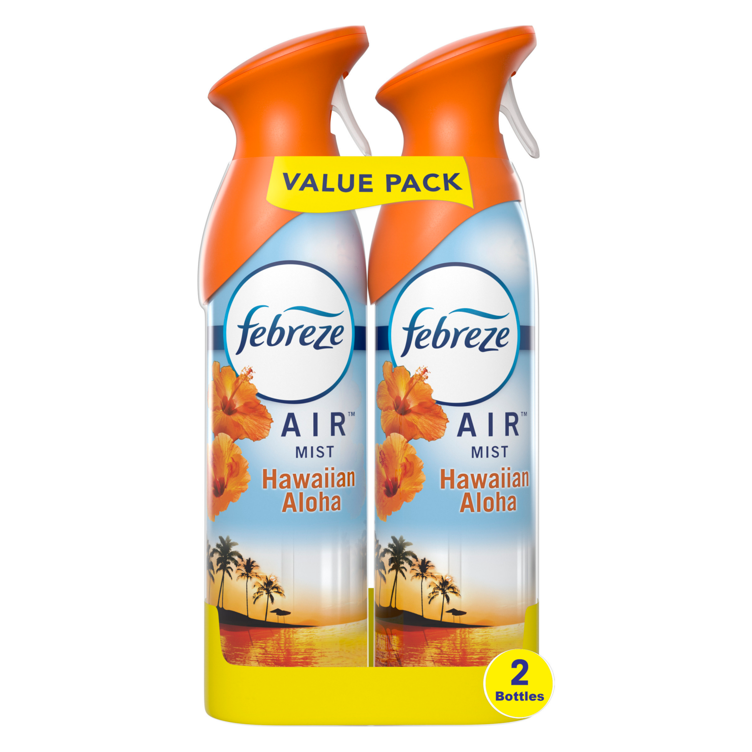 slide 1 of 8, Febreze Air Freshener Spray, Odor-Fighting Room Spray, Hawaiian Aloha Scent, 8.8oz, 2 Count, 2 ct