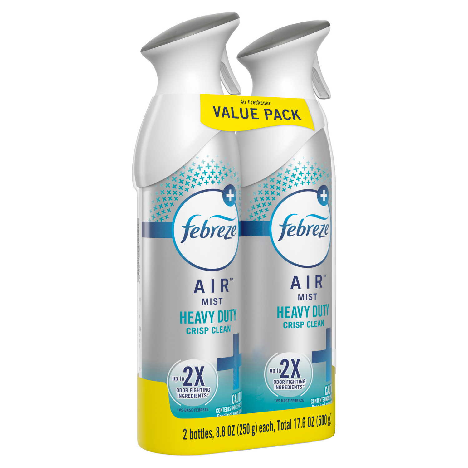 slide 6 of 8, Febreze Air Freshener Spray, Odor-Fighting Room Spray, Heavy Duty Crisp Clean Scent, 8.8oz, 2 Count, 2 ct; 8.8 oz