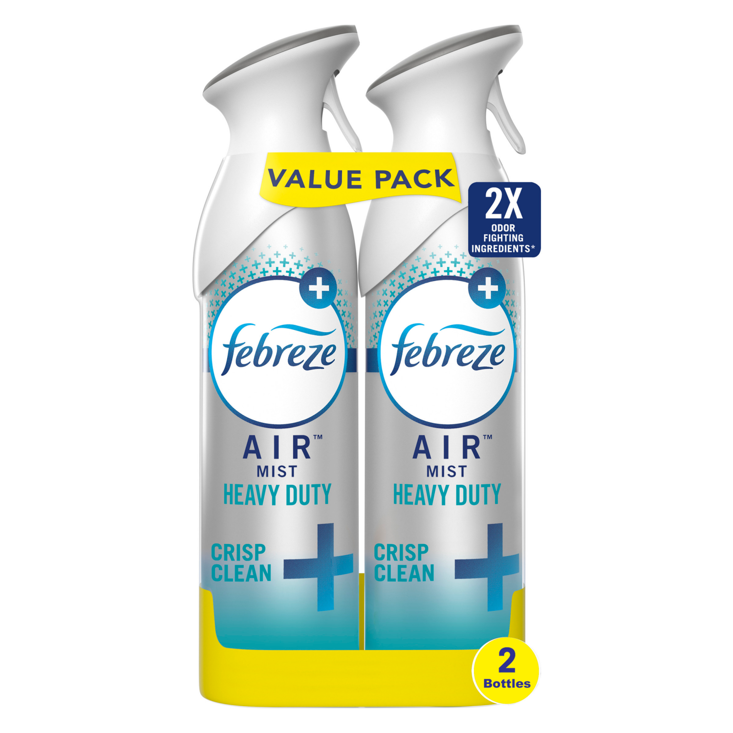 slide 1 of 8, Febreze Air Freshener Spray, Odor-Fighting Room Spray, Heavy Duty Crisp Clean Scent, 8.8oz, 2 Count, 2 ct; 8.8 oz