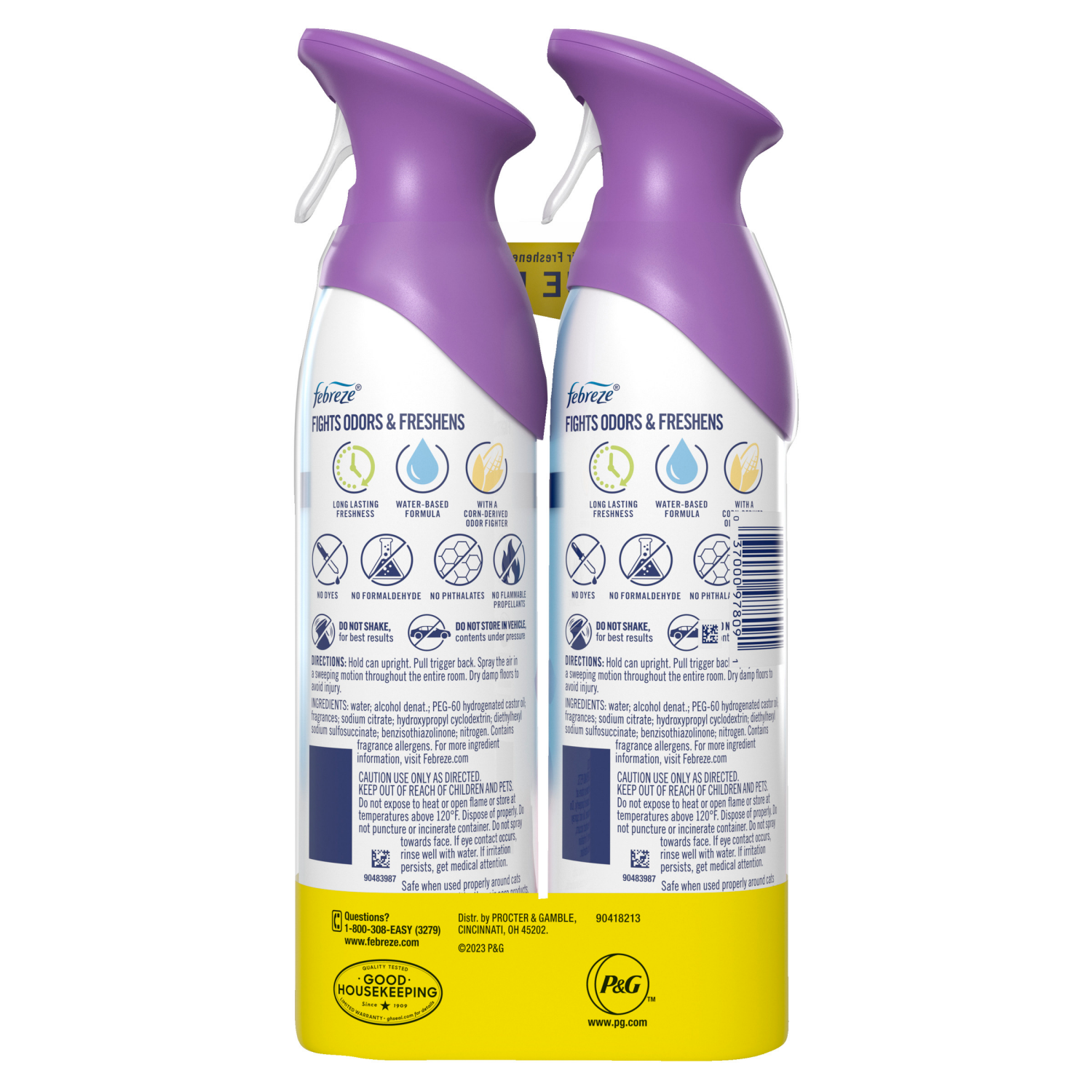 slide 3 of 8, Febreze Air Freshener Spray, Odor-Fighting Room Spray, Gain Moonlight Breeze Scent, 8.8oz, 2 Count, 2 ct