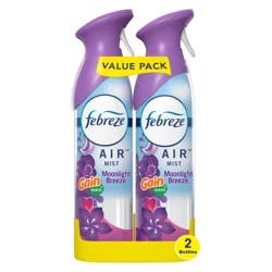 Febreze Air Freshener Spray, Odor-Fighting Room Spray, Gain Moonlight Breeze Scent, 8.8oz, 2 Count