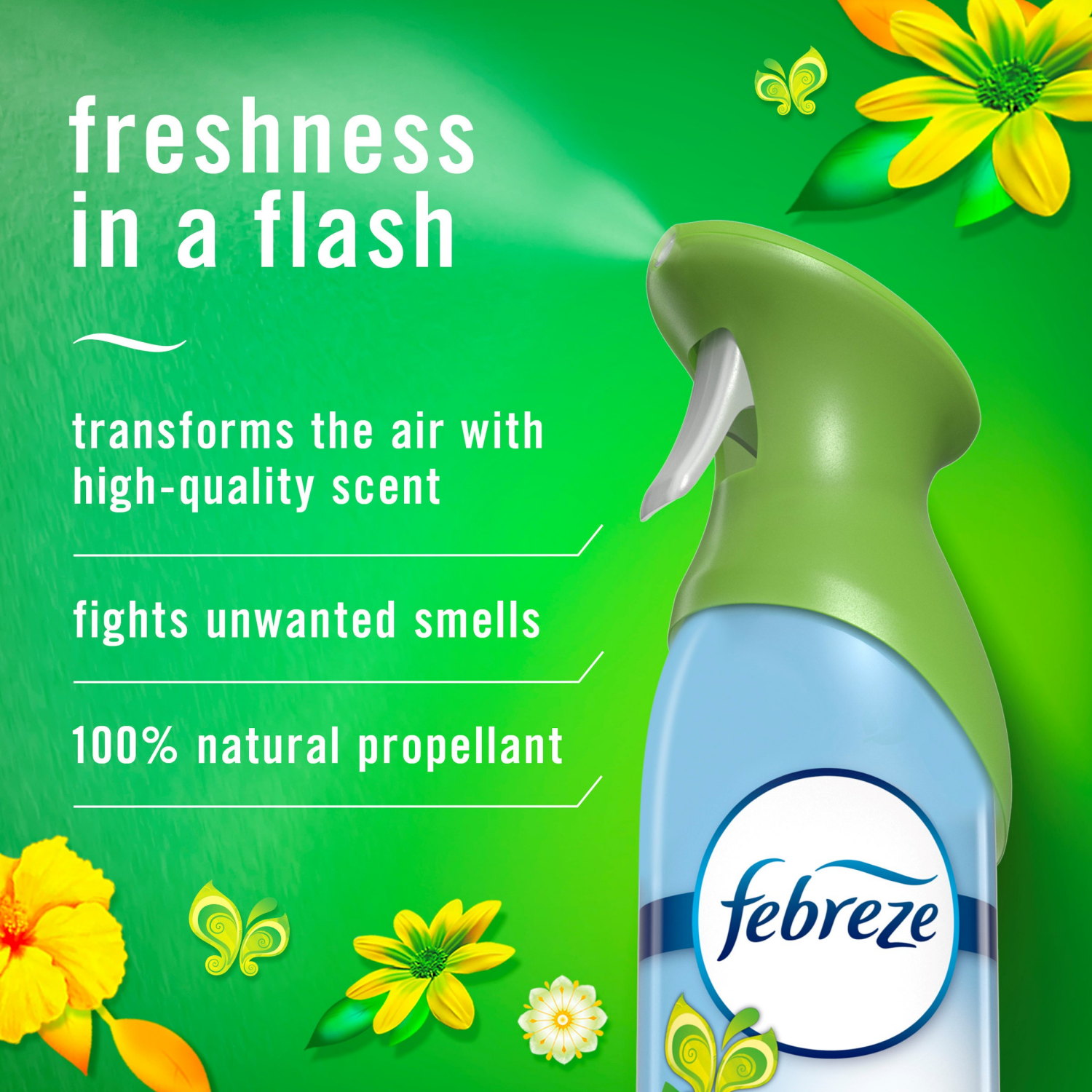 slide 6 of 8, Febreze Air Freshener Spray, Odor-Fighting Room Spray, Gain Original Scent, 8.8oz, 2 Count, 2 ct