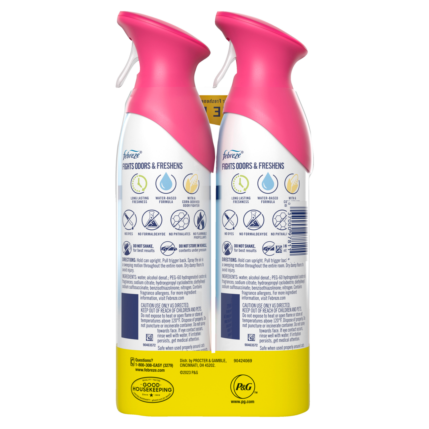 slide 3 of 8, Febreze Air Freshener Spray, Odor-Fighting Room Spray, Gain Island Fresh Scent, 8.8oz, 2 Count, 2 ct