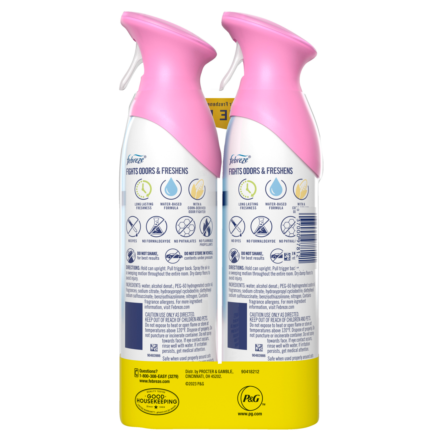 slide 3 of 8, Febreze Air Freshener Spray, Odor-Fighting Room Spray, Downy April Fresh Scent, 8.8oz, 2 Count, 2 ct