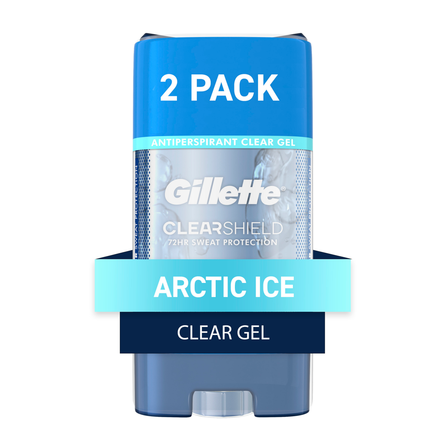 slide 1 of 5, Gillette Clear Gel Antiperspirant and Deodorant for Men Artic Ice Scent Twin Pack - 2 of 3.8oz, 2 ct
