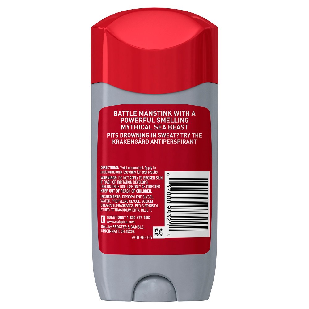 slide 4 of 4, Old Spice Aluminum Free Deodorant for Men, Krakengard, 48 Hr. Protection, 3.0 oz, 3 oz