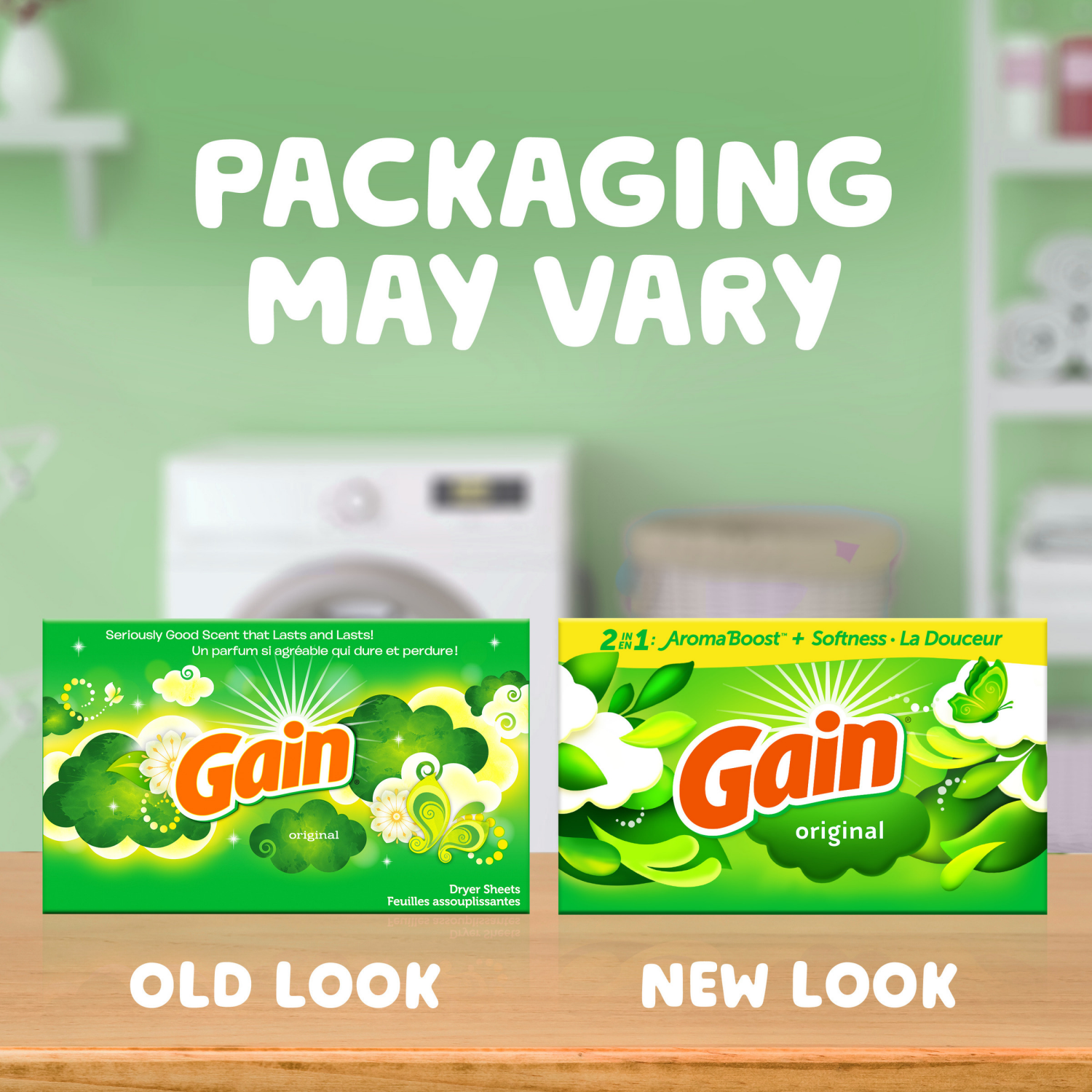 slide 5 of 5, Gain Aroma Boost 2 in 1 Original Dryer Sheets 60 Each, 60 ct