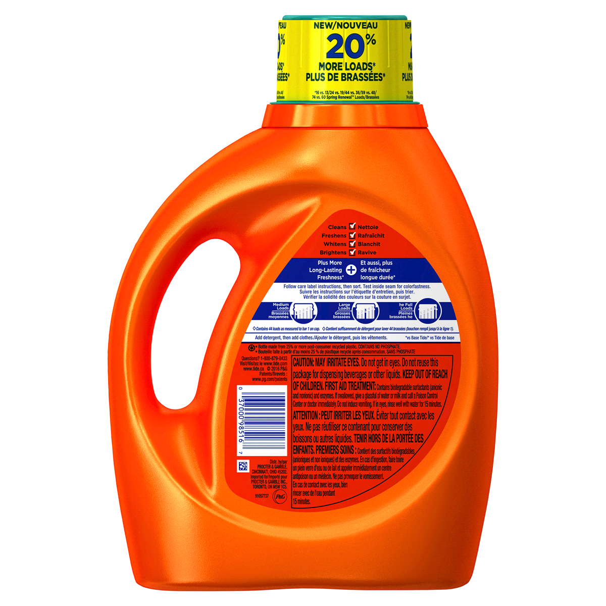 slide 3 of 3, Tide Plus Febreze Freshness Botanical Rain HE Turbo Clean Liquid Laundry Detergent, 69 oz