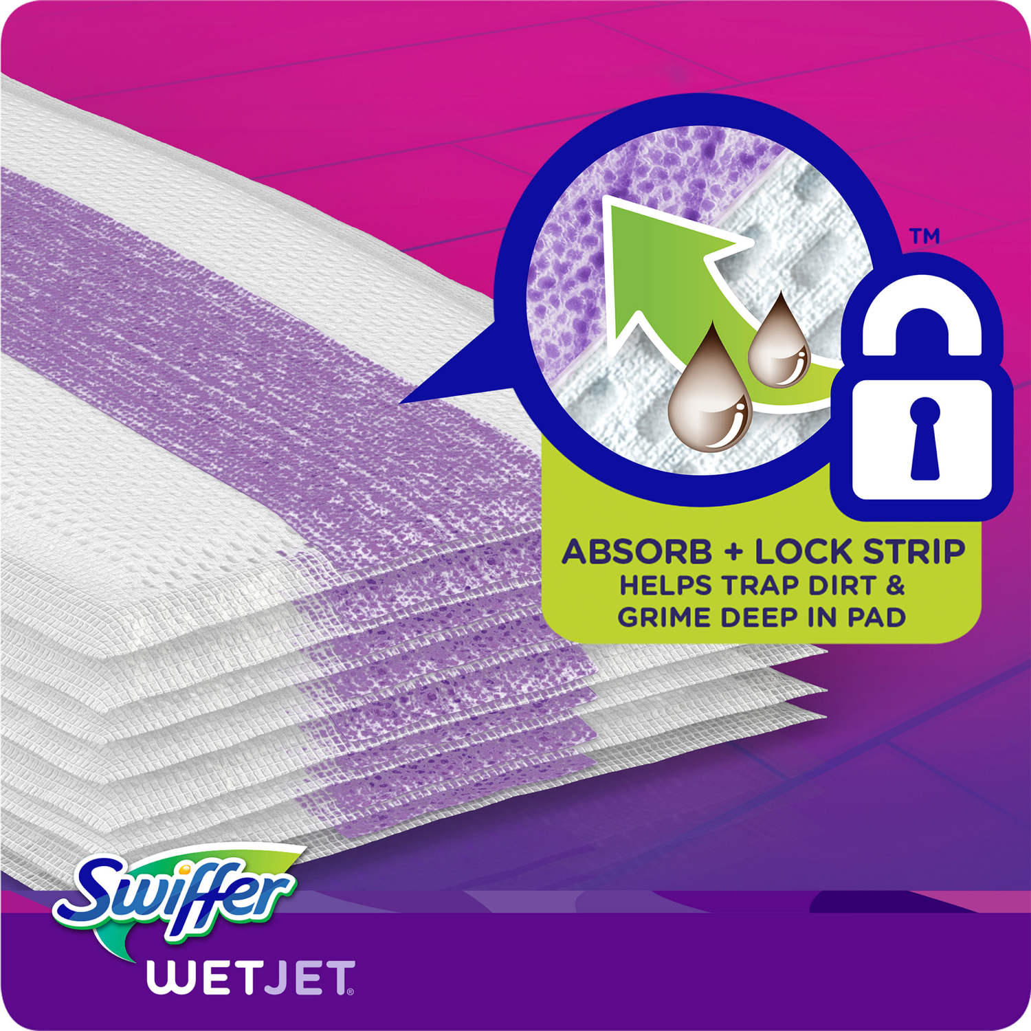 slide 2 of 8, Swiffer Wet Jet Mop Cleaning Pads Refill, Floor Cleaner for Mopping Wood, Laminate, Tile, 15ct, 15 ct