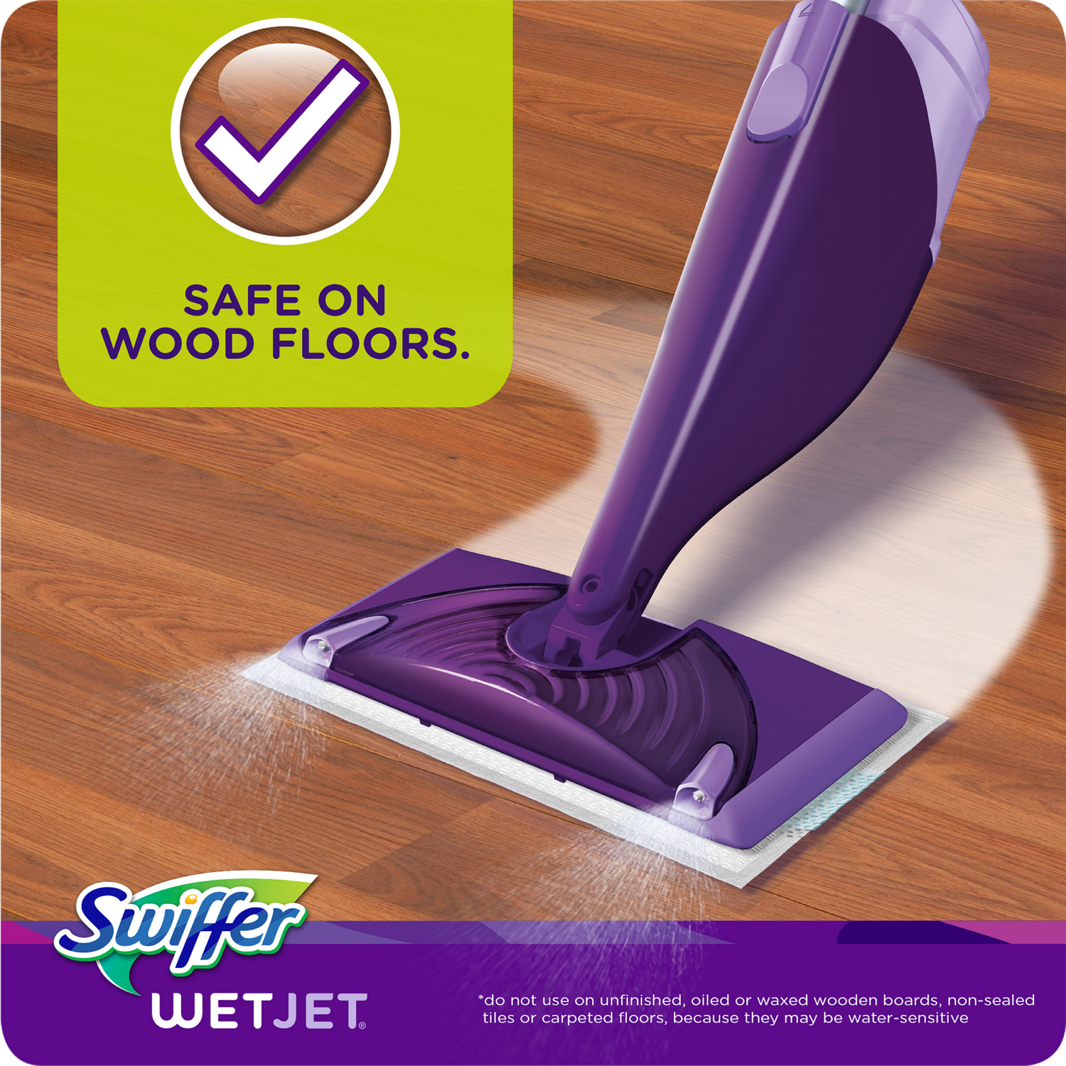 slide 8 of 8, Swiffer Wet Jet Mop Cleaning Pads Refill, Floor Cleaner for Mopping Wood, Laminate, Tile, 15ct, 15 ct