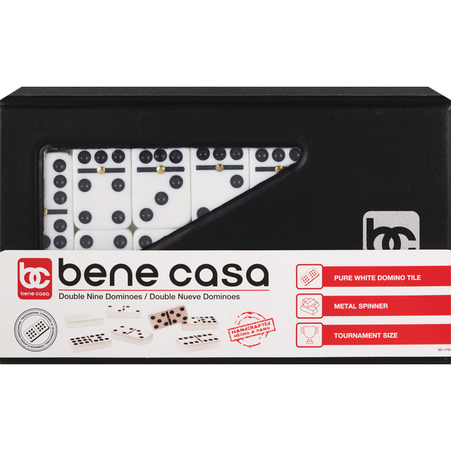 slide 1 of 1, Double 9 Dominoes Blk Pvc Pouch, 1 ct