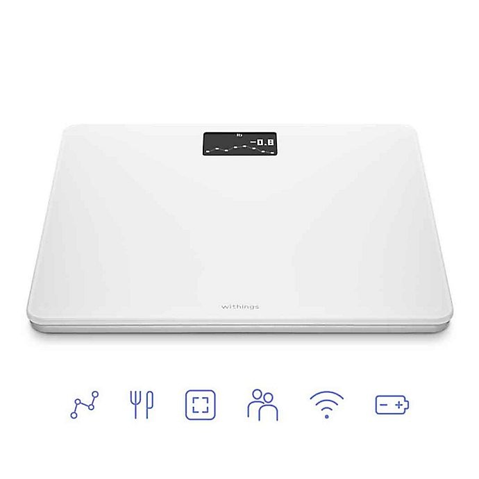 slide 3 of 6, Withings BodyWeight, BMI & Wi-Fi Smart Scale with Smartphone App - White, 1 ct