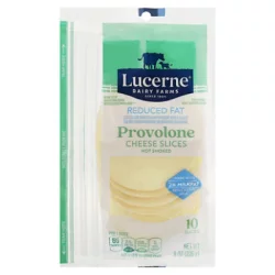 Lucerne Dairy Farms Reduced Fat Provolone Cheese Slices 10 ea Pouch