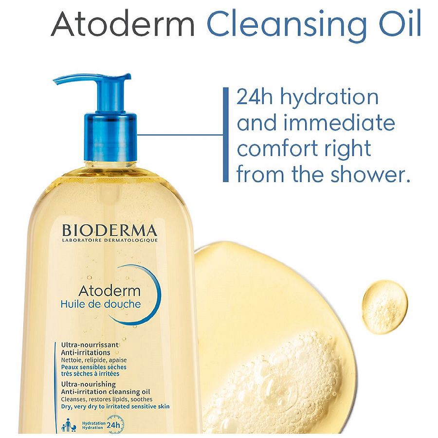 slide 2 of 4, BIODERMA Atoderm Shower Oil, 16.9 fl oz