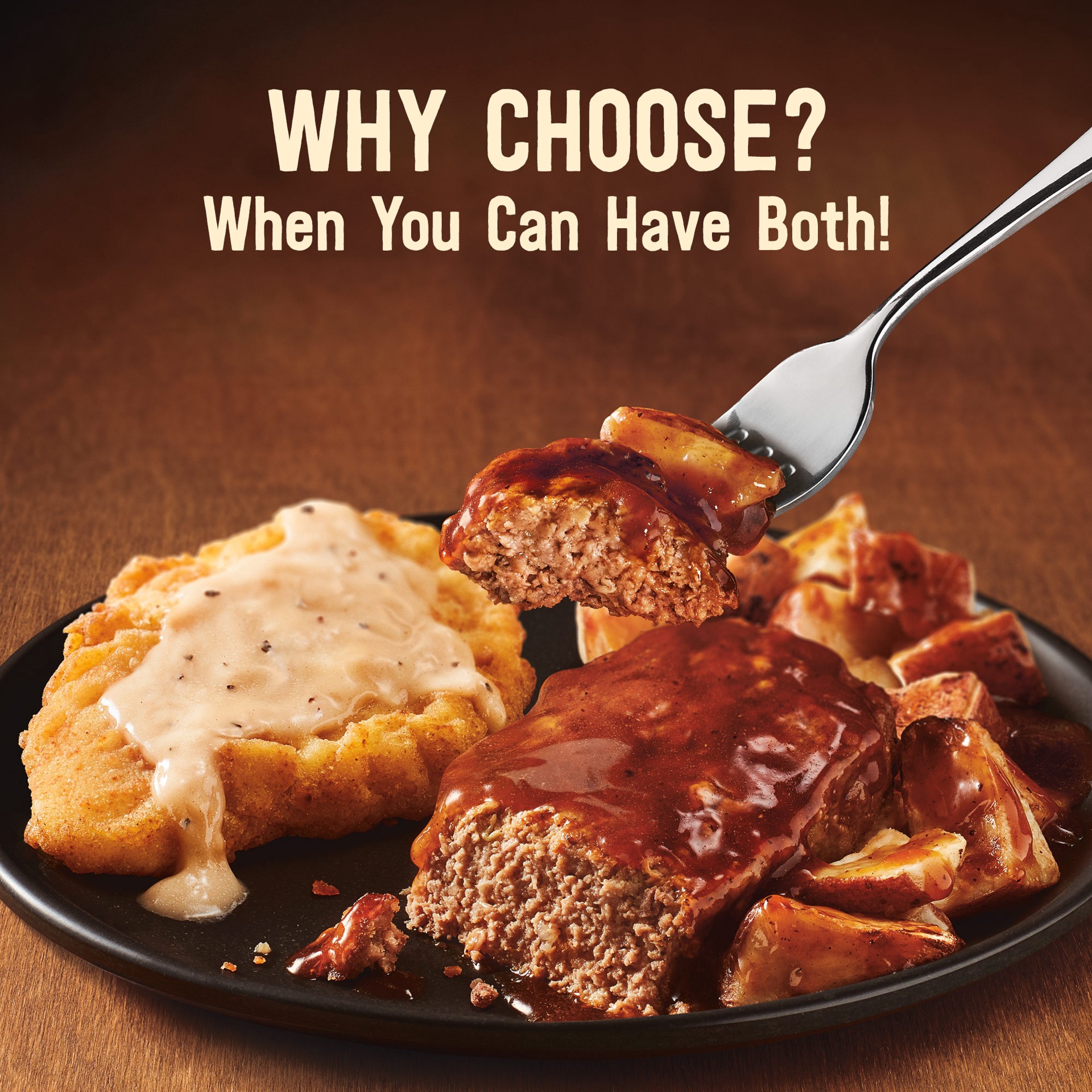 slide 4 of 5, Marie Callender's Duos, Meatloaf & Country Fried Chicken, Frozen Meal, 14.2 oz., 14.2 oz